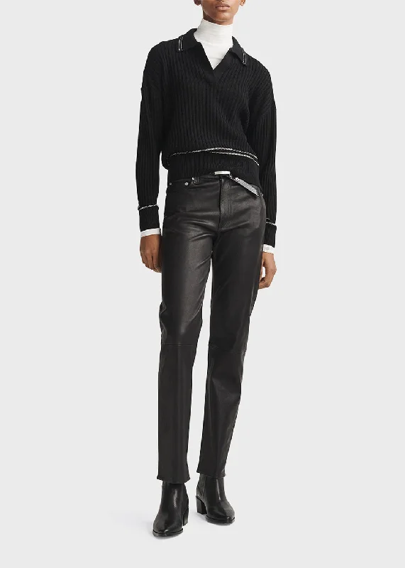 Contemporary Chic Promotions Harlow Mid-Rise Leather Pants