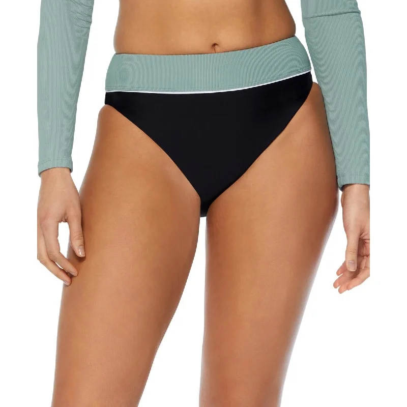 New Arrivals Womens Ribbed Trim High-Waist Swim Bottom Separates