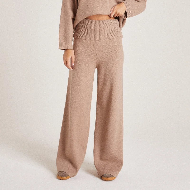 Casual Chic Deals Knitted Trousers - Mink