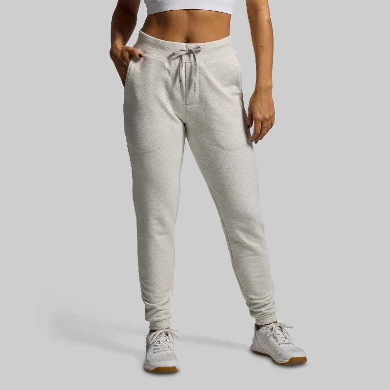Boutique Styles Women's Unmatched Jogger 2.0 (Heather White)