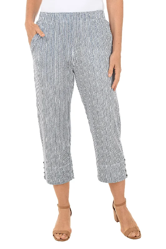 Discover Now Railroad Stripe Pull-On Capri Pant