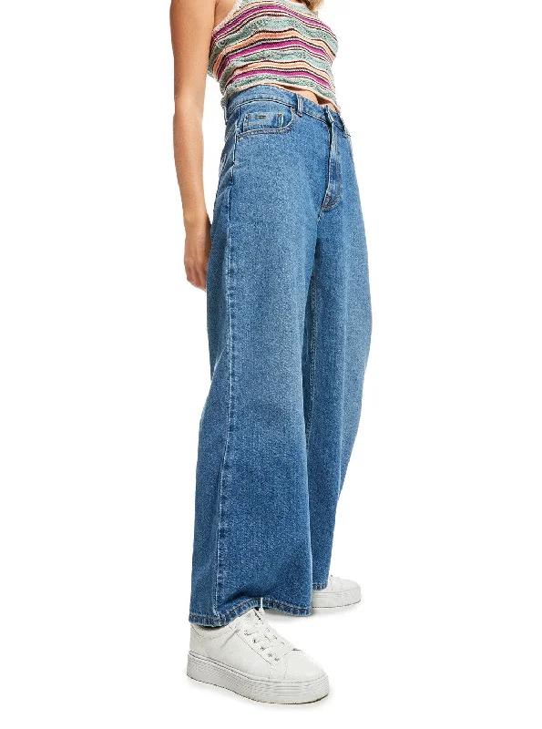 Fashion Essentials Roxy Women's Jeans Wide Leg Long Length