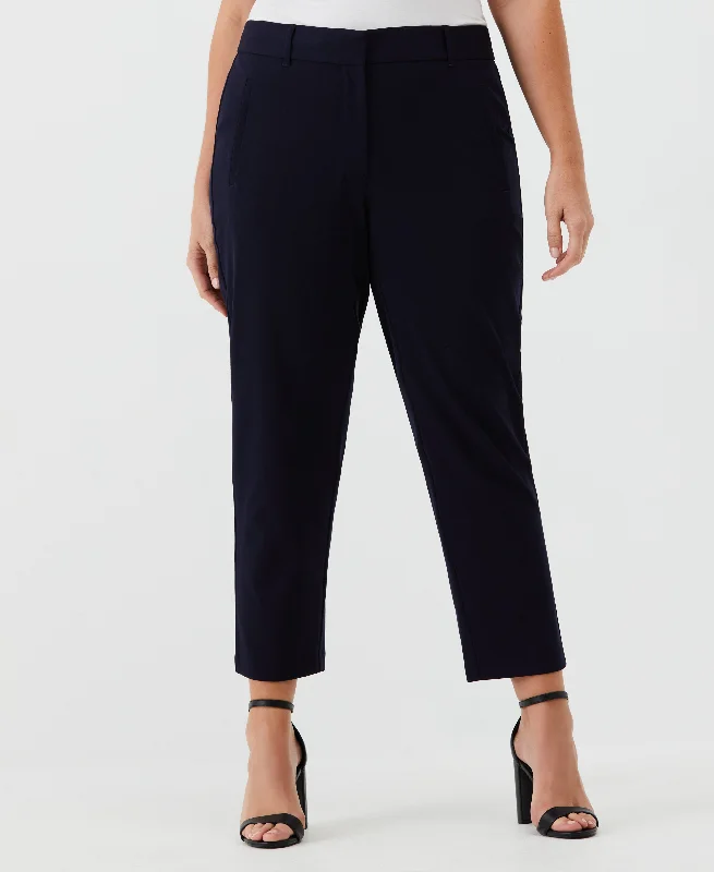 Relaxed Style Plus Size Straight Leg Ankle Pant