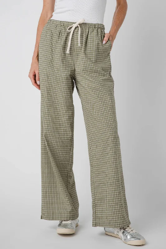 Elegant Styles Buttermelon Drawstring Checkered Pants