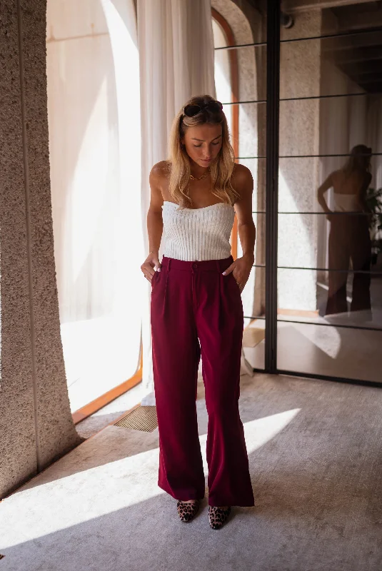 Playful Fashion Offers Pantalon Azra - bordeaux