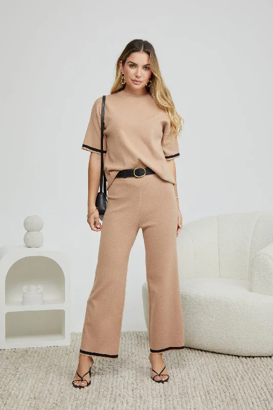 Vintage-Modern Style Offers Janece Pants - Camel Multi