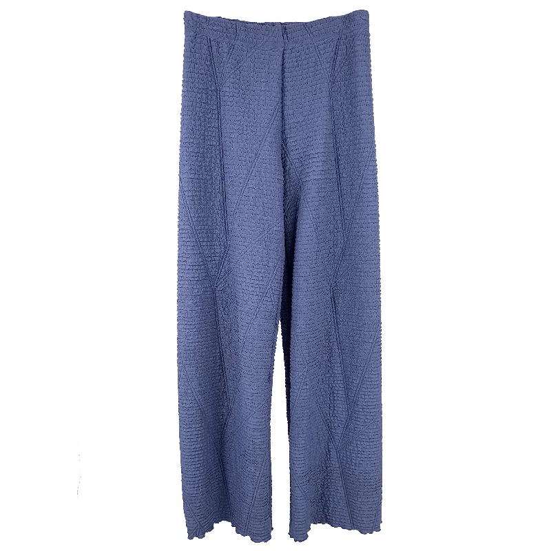 Vibrant Style Promotions Blue Indigo Muira Jacquard Knit Energy Pant