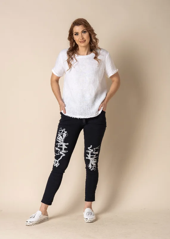 Luxury Casual Deals Lorali Pants in Navy