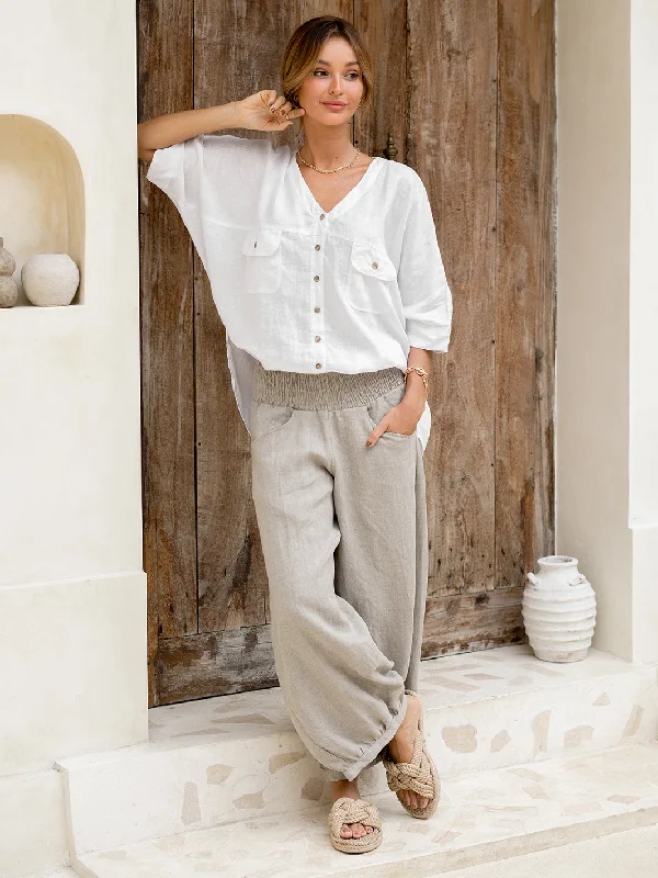 Flash Sale Fever Sadhu French Linen Pants Flax