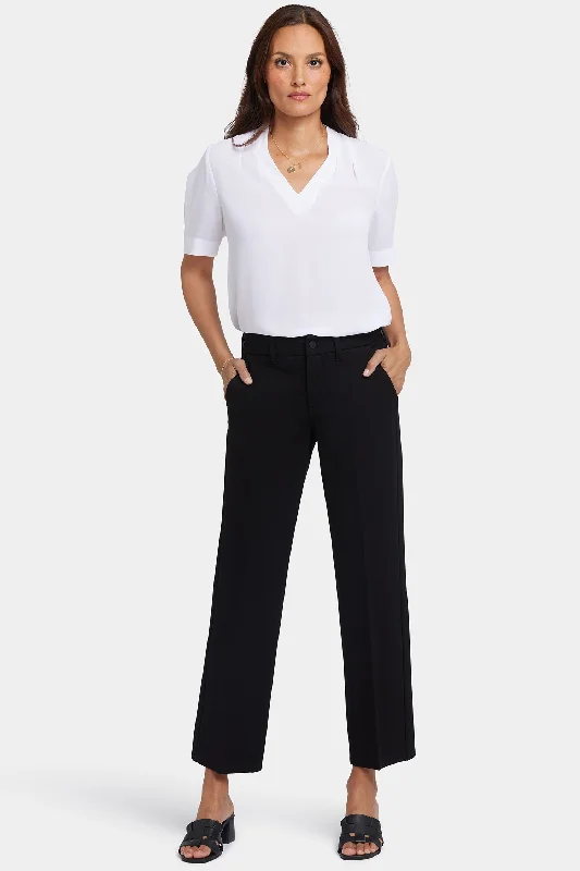 Sleek Style Discounts Straight Trouser Pants - Black