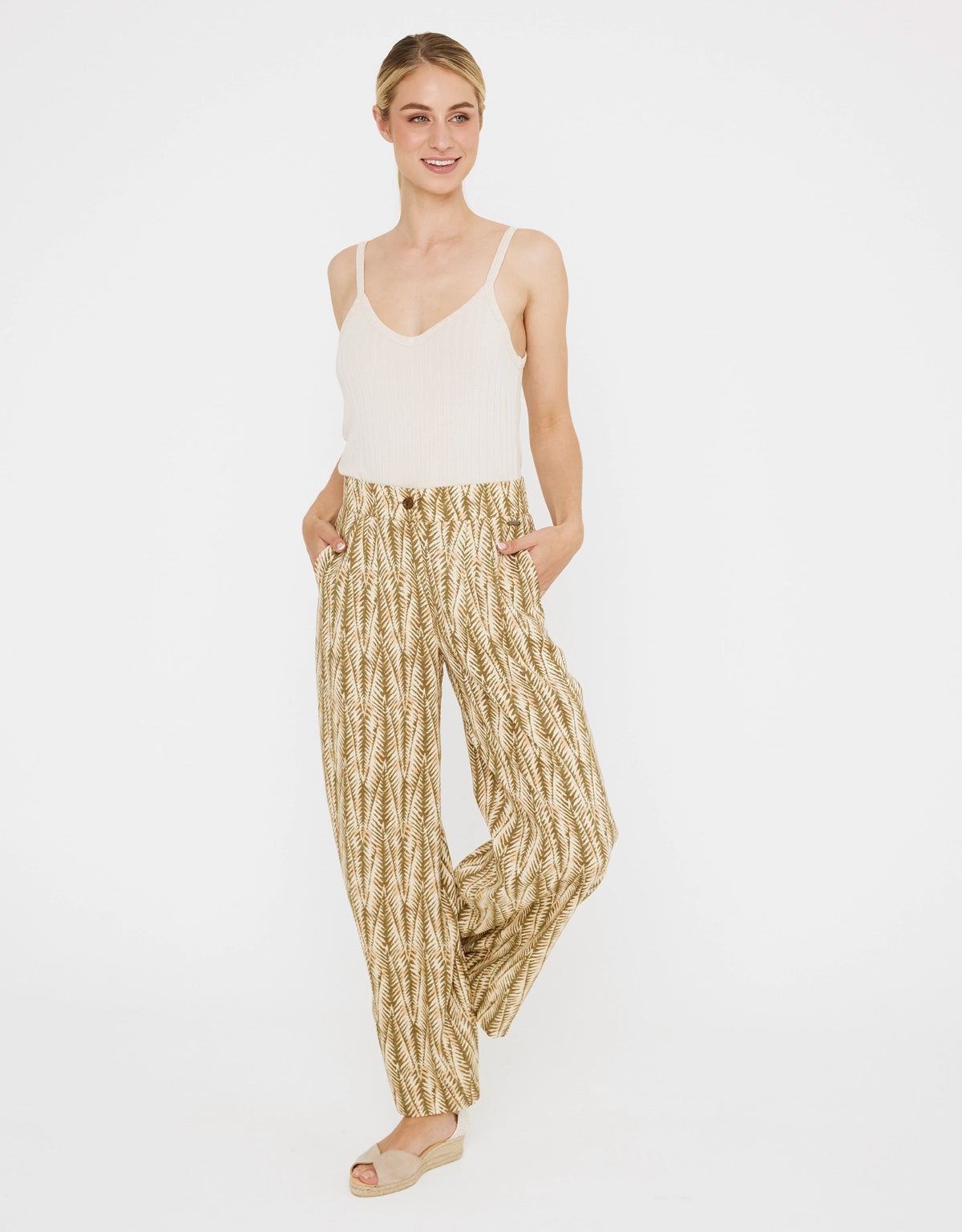 Swimwear Summer Blowout Pantalón Largo Fluido Ajustable - Burga