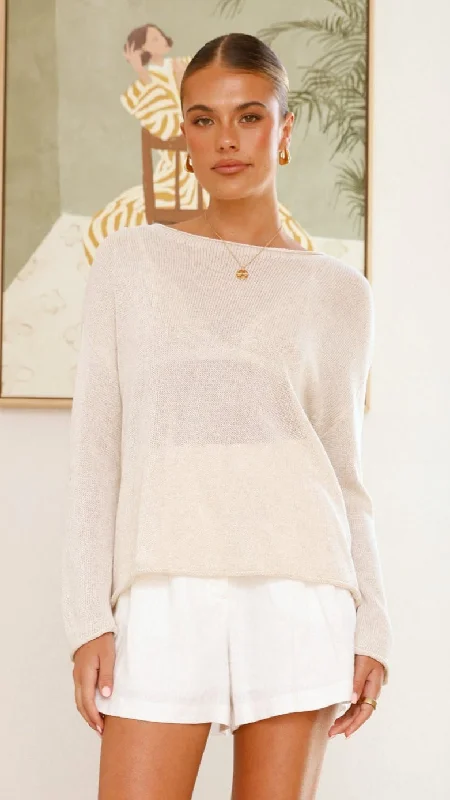 Fashion Sale Lakoa Knit Top - Natural