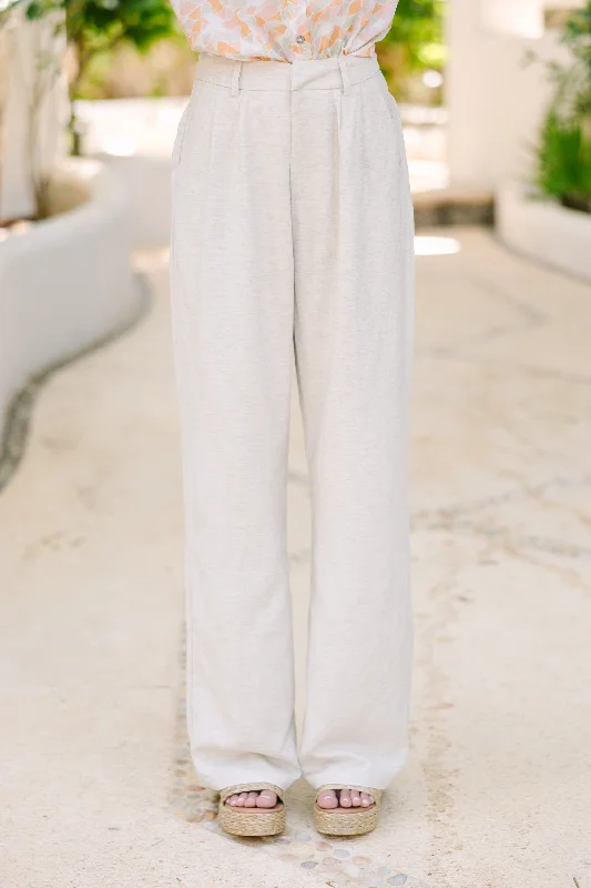 Stylish Statements Just Dreaming Sand Linen Pants