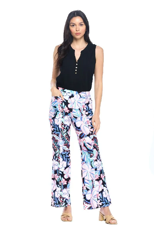 Online Impressions Boutique Aryeh Women's Jeans Wide Leg Floral Printed