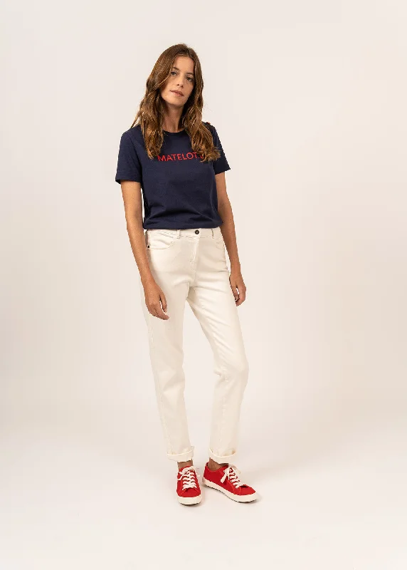 Clothing Brands Patricia straight pants - elastic waist, in cotton stretch (CRAIE)