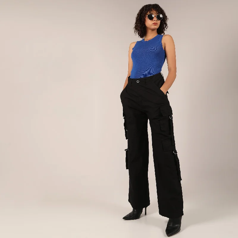 Flash Sale Clothing Relaxed Fit High Rise Cargos