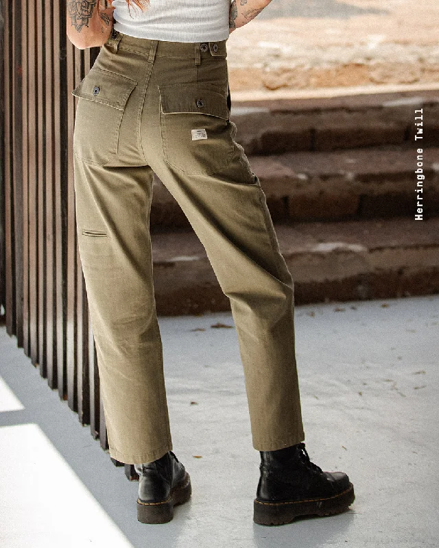 Top Deals Herringbone Service Fatigue Pants - Olive