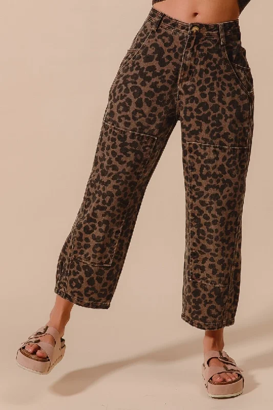 Street Style Discounts Tianna Leopard Barrel Pants