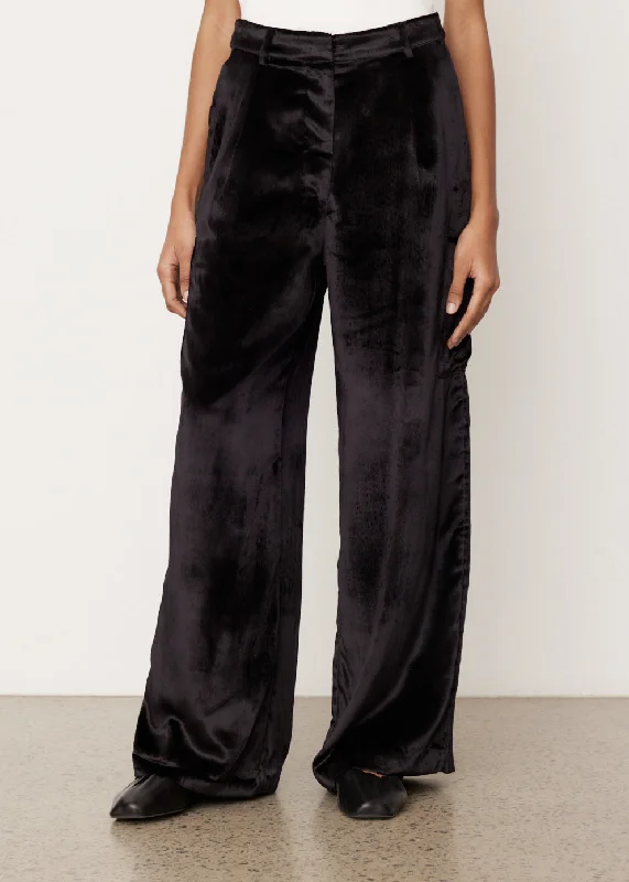 Elevated Casual Discounts Velvet Cargo Pants